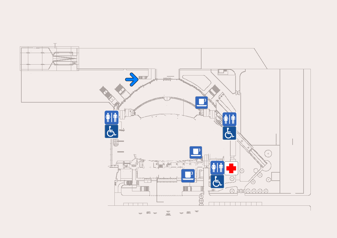 mappa servizi mandela forum parterre